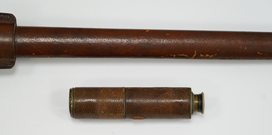 An 1895 pattern infantry officer’s sword by Wilkinson, proof number 34431, blade 82cm, in it’s leather field service scabbard with hangers and sword knot, with supporting research confirming that it was purchased by the